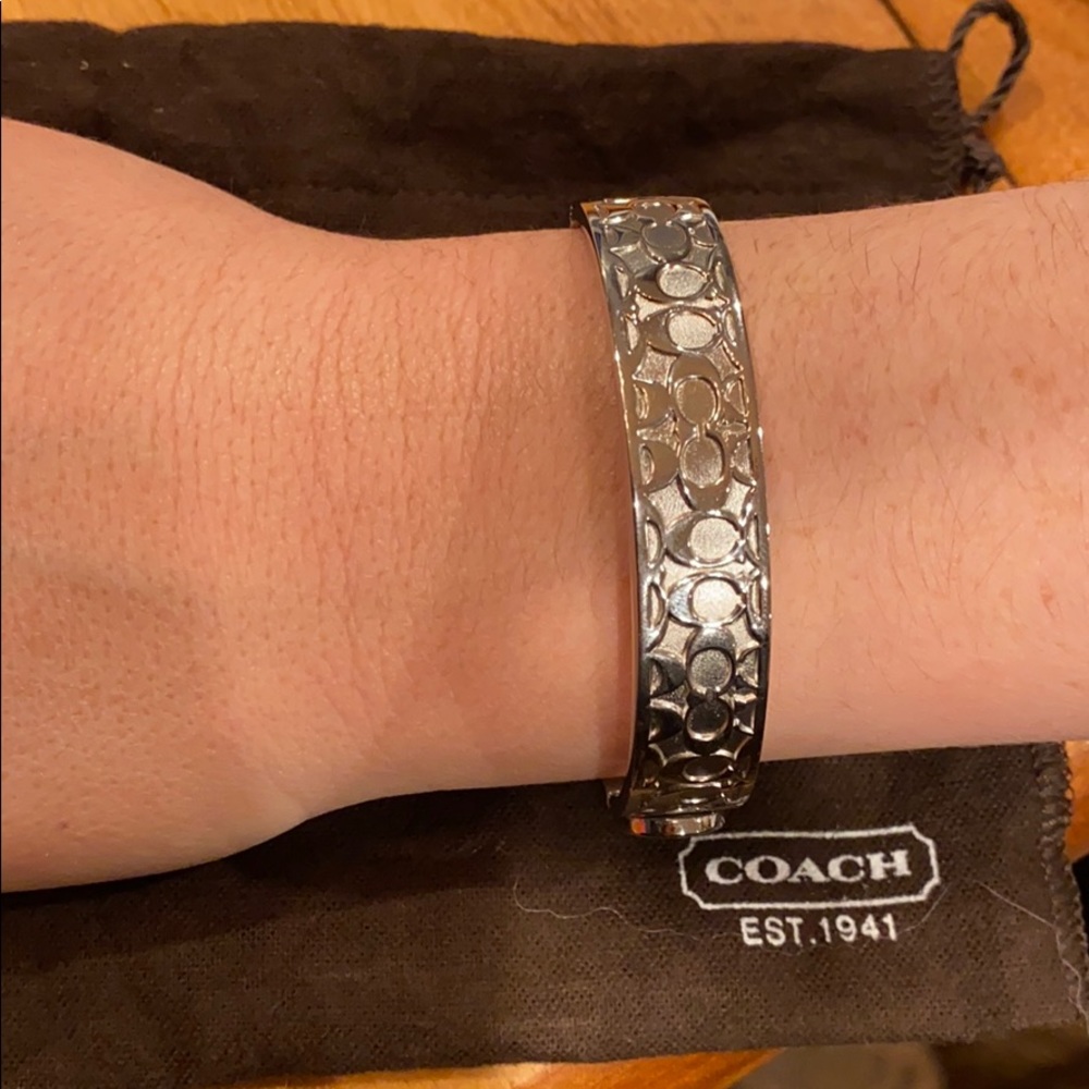 Coach silver bangle